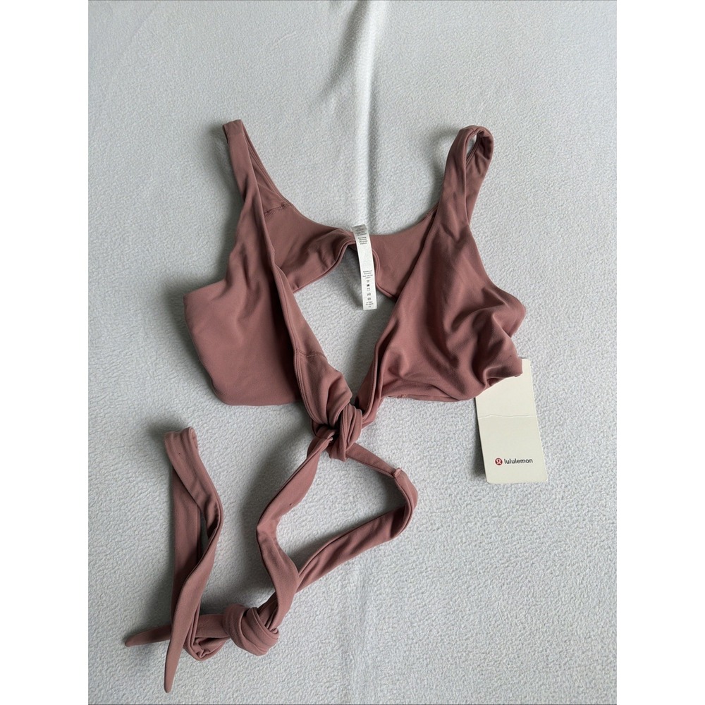 Lululemon Still Your Mind Bra Pink Wrap Yoga Athletic Size 12 NWT LW2BI3S